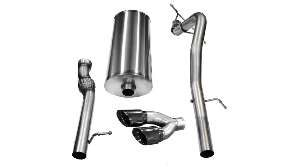 3.0in. Cat-Back Single Side Exit With Twin 4.0in. Black PVD Pro-Series Tips