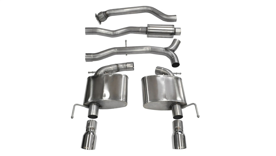 3.0in. Cat-Back Dual Rear Exit With Single 4.0in. Polished Pro-Series Tips