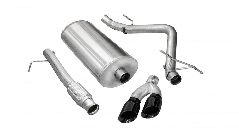3.0in. Cat-Back Single Side Exit With Twin 4.0in. Black PVD Pro-Series Tips