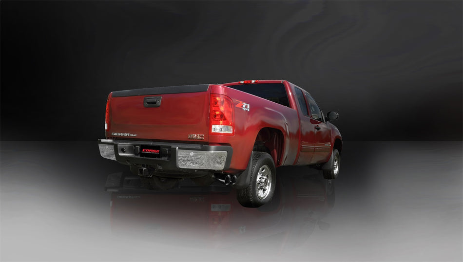 3.0in. Cat-Back Single Side Exit With Twin 4.0in. Black PVD Pro-Series Tips