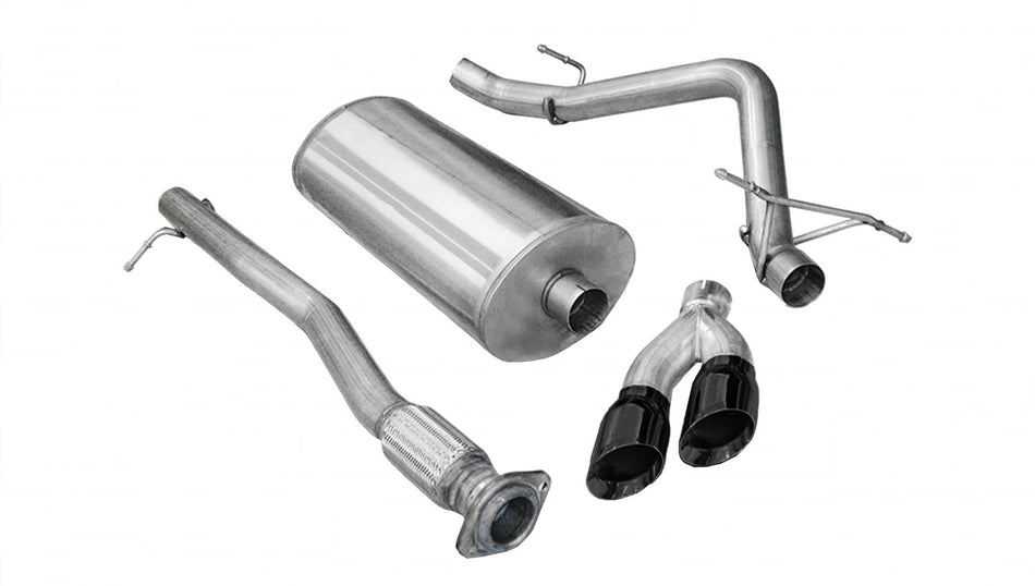 3.0in. Cat-Back Single Side Exit With Twin 4.0in. Black PVD Pro-Series Tips