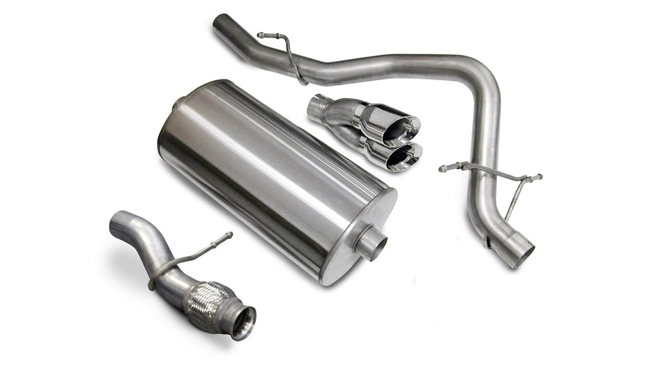 3.0in. Cat-Back Single Rear Exit With Twin 4.0in. Polished Pro-Series Tips
