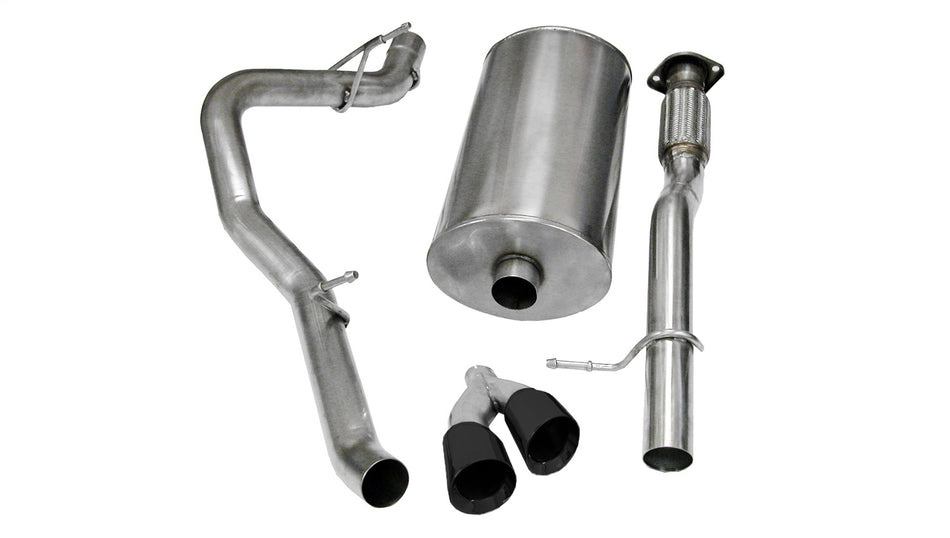 3.0in. Cat-Back Single Side Exit With Twin 4.0in. Black PVD Pro-Series Tips