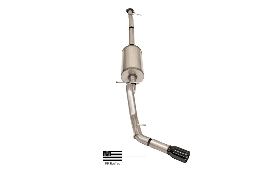 3.0in. Cat-Back Single Side Exit With Single 4.0in. Black PVD Straight-Cut Tips