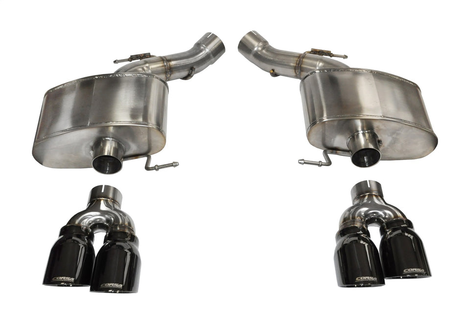 3.0in. Axle-Back Dual Rear Exit With Twin 4.0in. Black PVD Pro-Series Tips
