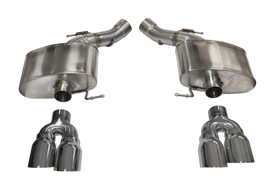 3.0in. Axle-Back Dual Rear Exit With Twin 4.0in. Polished Pro-Series Tips