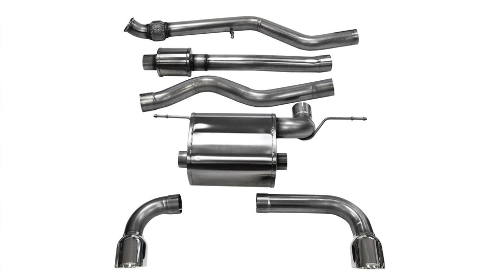 3.0in. Cat-Back Dual Rear Exit With Single 3.5in. Polished Pro-Series Tips