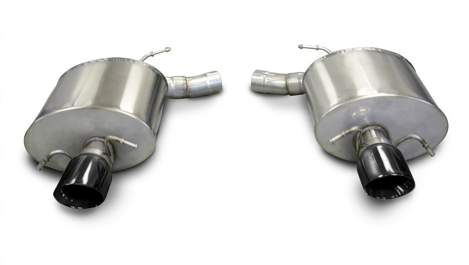 2.5in. Axle-Back Dual Rear Exit With Single 4.0in. Black PVD Pro-Series Tips