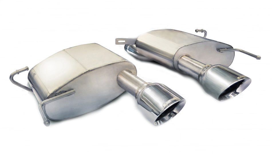 2.5in. Axle-Back Dual Center Rear Exit With Single 4.5in. Polished Pro-Series Ti
