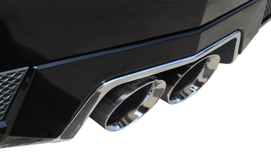 2.5in. Axle-Back Dual Center Rear Exit With Single 4.5in. Polished Pro-Series Ti