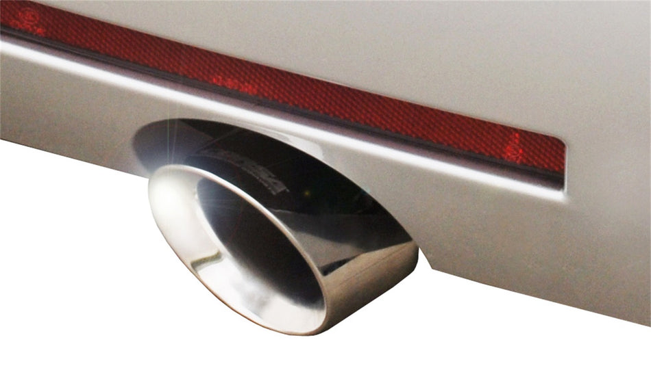 2.5in. Axle-Back Dual Rear Exit With Single 3.5in. Polished Pro-Series Tips