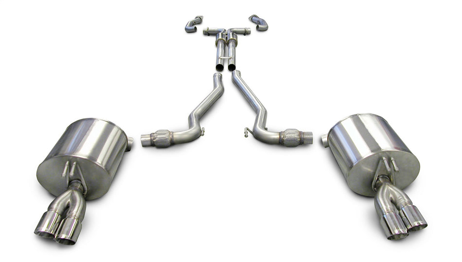 2.5in. Cat-Back Dual Rear Exit With Twin 3.0in. Polished Pro-Series Tips