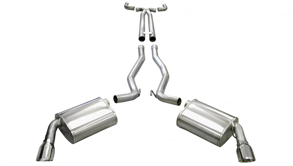 2.5in. Cat-Back Dual Rear Exit With Single 4.0in. Polished Pro-Series Tips