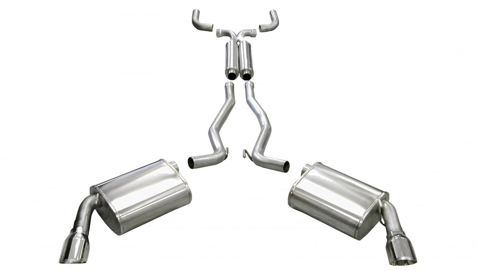 2.5in. Cat-Back Dual Rear Exit With Single 4.0in. Polished Pro-Series Tips