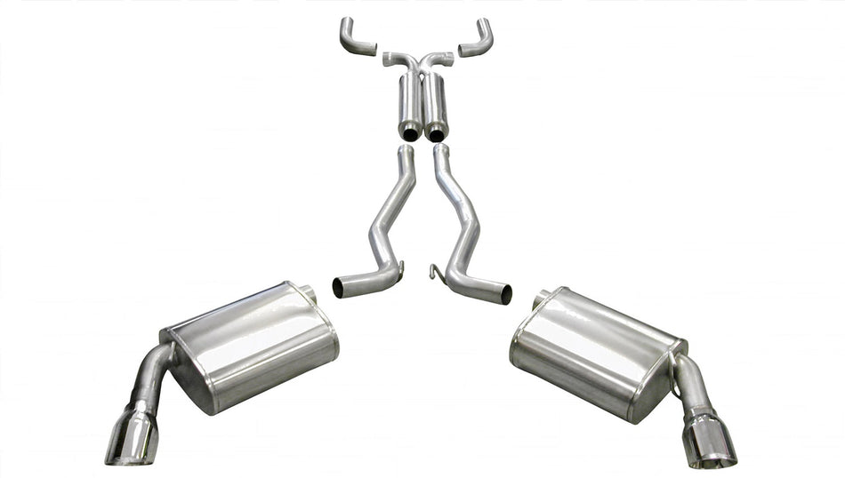 2.5in. Cat-Back Dual Rear Exit With Single 4.0in. Polished Pro-Series Tips