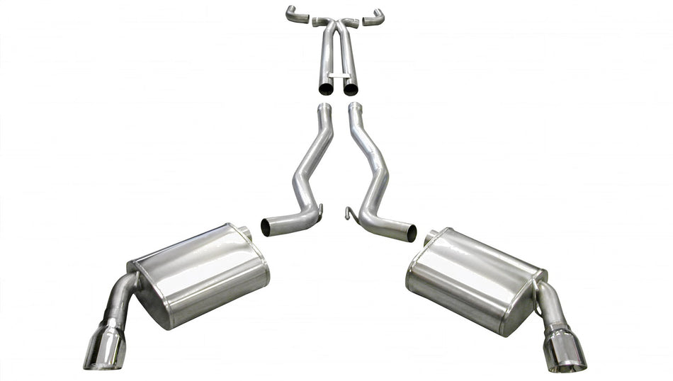 2.5in. Cat-Back Dual Rear Exit With Single 3.5in. Polished Pro-Series Tips
