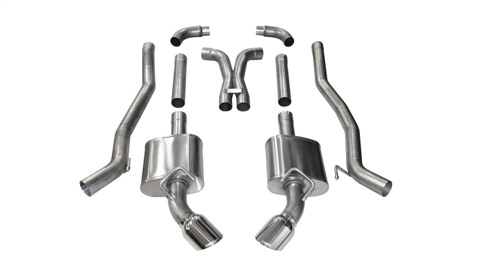 3.0in. Cat-Back Dual Rear Exit With Single 4.5in. Polished Pro-Series Tips