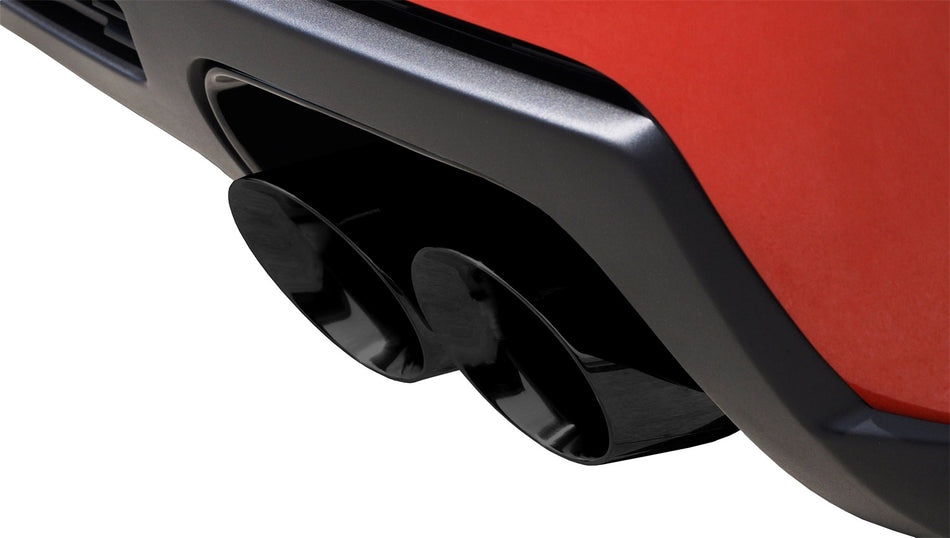 3.0in. Cat-Back Dual Rear Exit With Twin 4.0in. Black PVD Pro-Series Tips