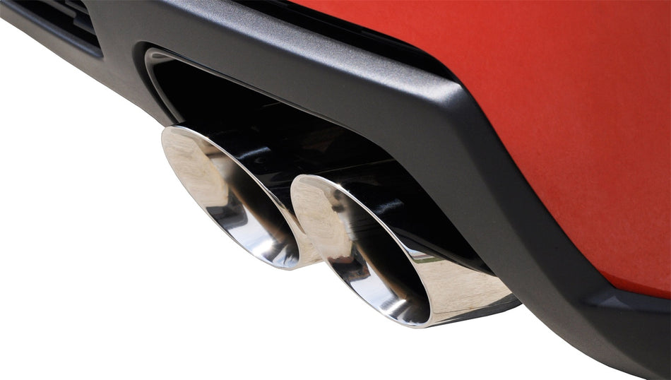 3.0in. Cat-Back Dual Rear Exit With Twin 4.0in. Polished Pro-Series Tips