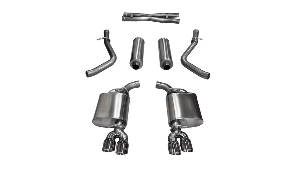 2.5in. Cat-Back Dual Rear Exit With Twin 3.5in. Polished Pro-Series Tips