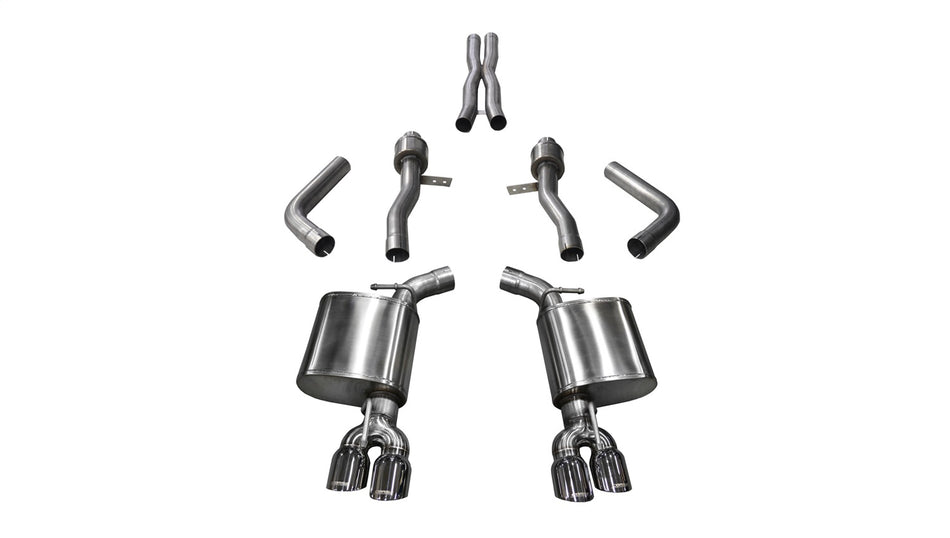2.75in. Cat-Back Dual Rear Exit With Twin 3.5in. Polished Pro-Series Tips