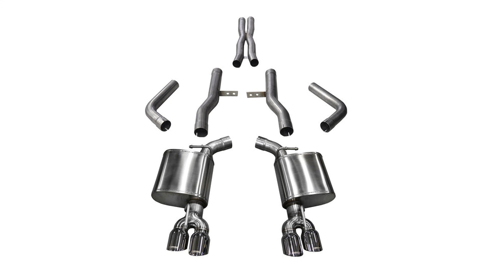 2.75in. Cat-Back Dual Rear Exit With Twin 3.5in. Polished Pro-Series Tips