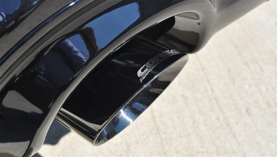 2.5in. Cat-Back Dual Rear Exit With Single 4.5in. Black PVD Pro-Series Tips