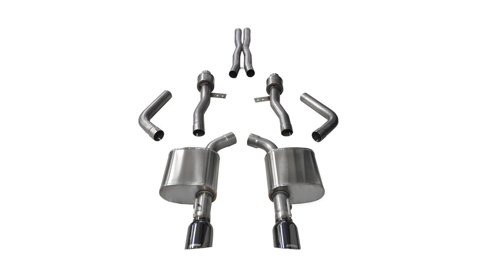 2.75in. Cat-Back Dual Rear Exit With Single 4.5in. Black PVD Pro-Series Tips