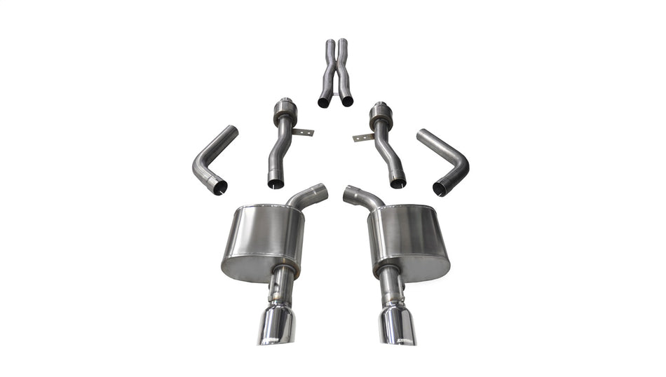 2.75in. Cat-Back Dual Rear Exit With Single 4.5in. Polished Pro-Series Tips