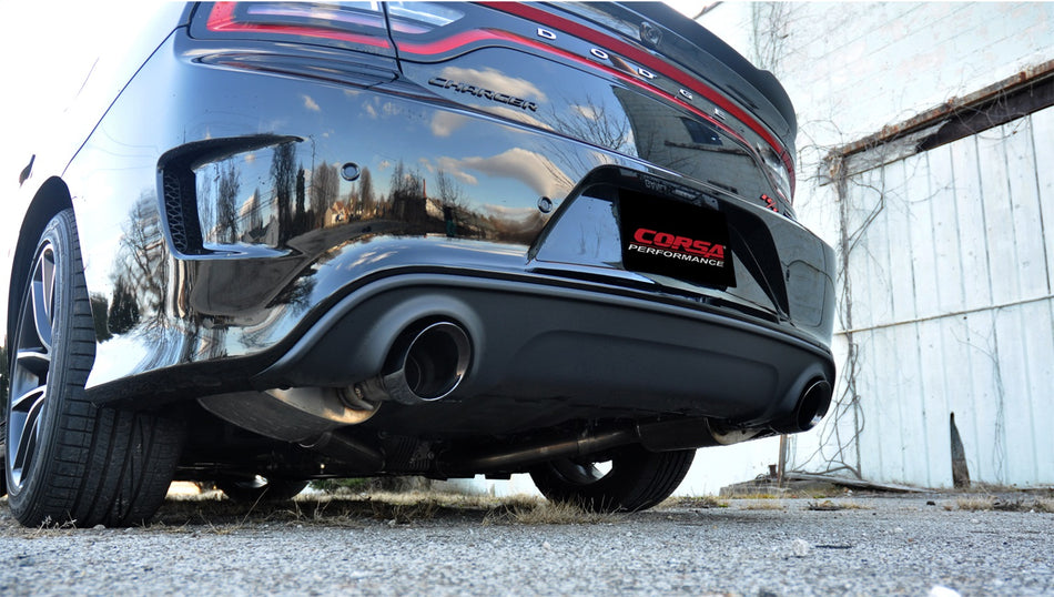 2.75in. Cat-Back Dual Rear Exit With Single 4.5in. Black PVD Pro-Series Tips
