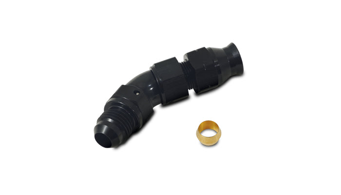 Vibrant Performance - 16576 - 45 Degree Tube To Male AN Adapter  Tube O.D. - 3/8 In.; AN Size: -6