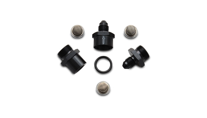 Vibrant Performance - 16736 - Inline Fuel/Oil Filter Set; Size: -6AN; Includes 3 Filters (30/80/150 Micron)