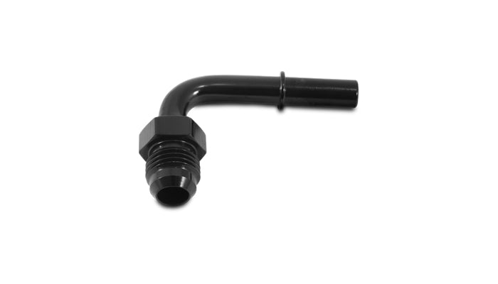 Vibrant Performance - 16875 - 90 Degree Male AN Push-On EFI Adapter  AN Size: -6; Barb Size: 0.3125 In.