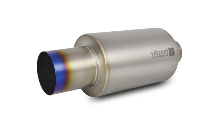 Vibrant Performance - 17564 - Muffler With Straight Cut Burnt Tip  3.50 In. Inlet