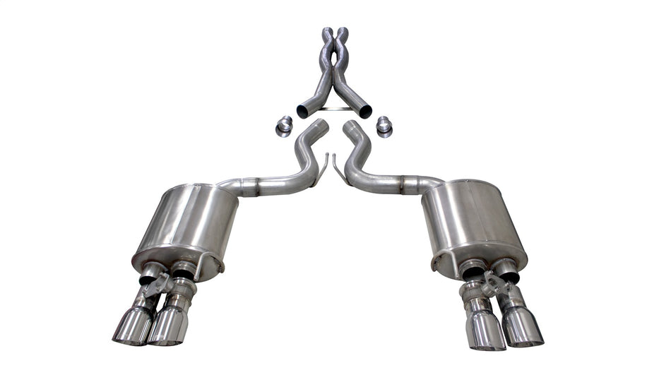 3.0in. Cat-Back Dual Rear Exit With Twin 4.0in. Polished Pro-Series Tips