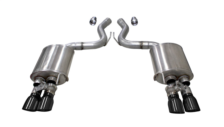3.0in. Axle-Back Dual Rear Exit With Twin 4.0in. Black PVD Pro-Series Tips