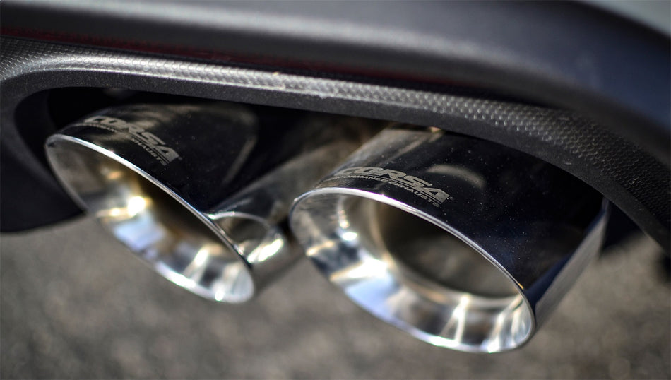 3.0in. Axle-Back Dual Rear Exit With Twin 4.0in. Polished Pro-Series Tips