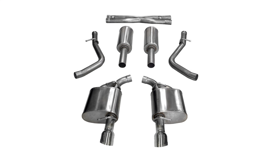 2.75in. Cat-Back Dual Rear Exit With Single 4.5in. Polished Pro-Series Tips