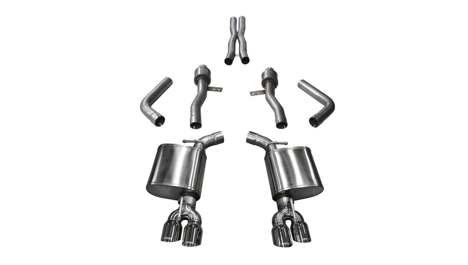2.75in. Cat-Back Dual Rear Exit With Twin 3.5in. Polished Pro-Series Tips