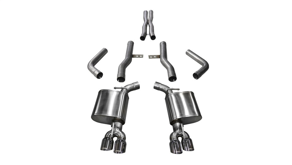 2.75in. Cat-Back Dual Rear Exit With Twin 3.5in. Polished Pro-Series Tips