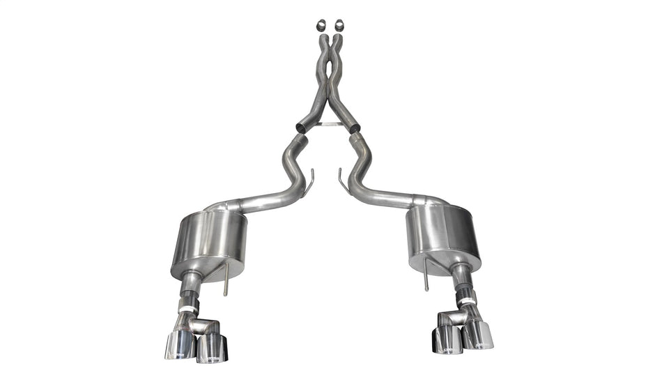 3.0in. Cat-Back Dual Rear Exit With Twin 4.0in. Polished Pro-Series Tips
