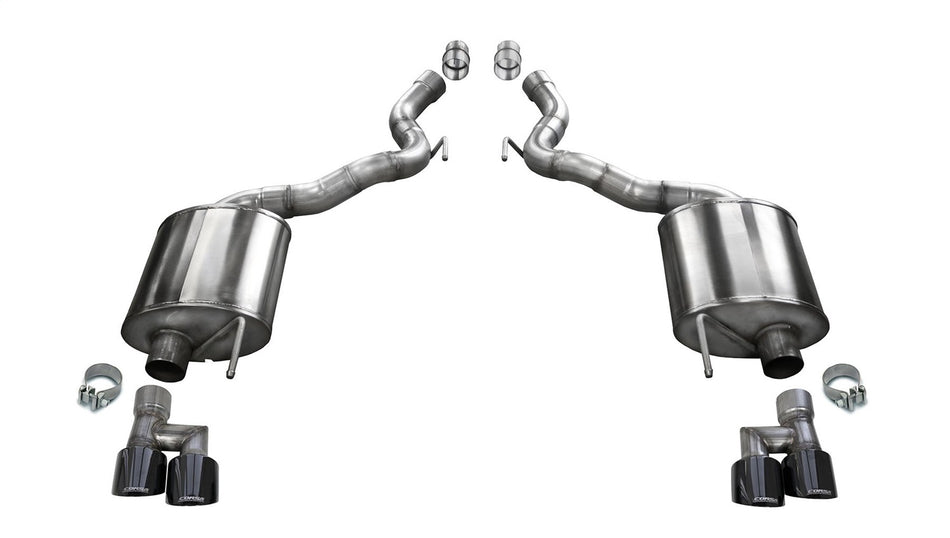 3.0in. Axle-Back Dual Rear Exit With Twin 4.0in. Black PVD Pro-Series Tips