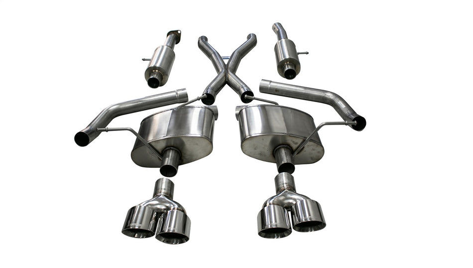 2.75in. Cat-Back Dual Rear Exit With Twin 4.5in. Polished Pro-Series Tips