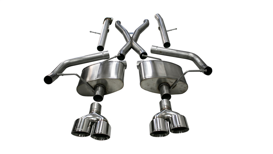 2.75in. Cat-Back Dual Rear Exit With Twin 4.5in. Polished Pro-Series Tips
