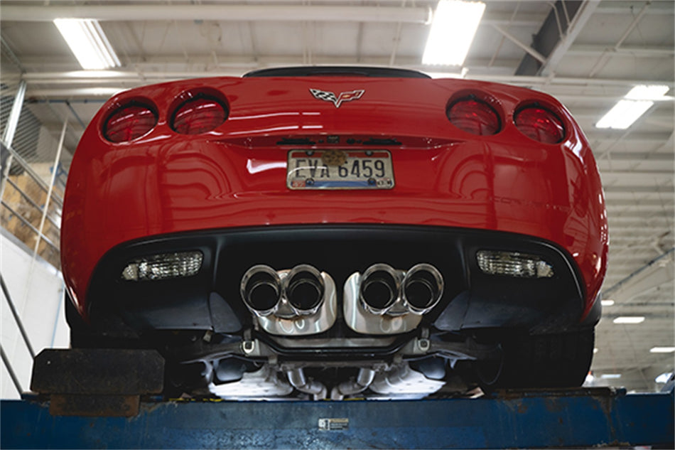 3.0in. Axle-Back Dual Rear Exit With Twin 4.5in. Polished Pro Series Tips