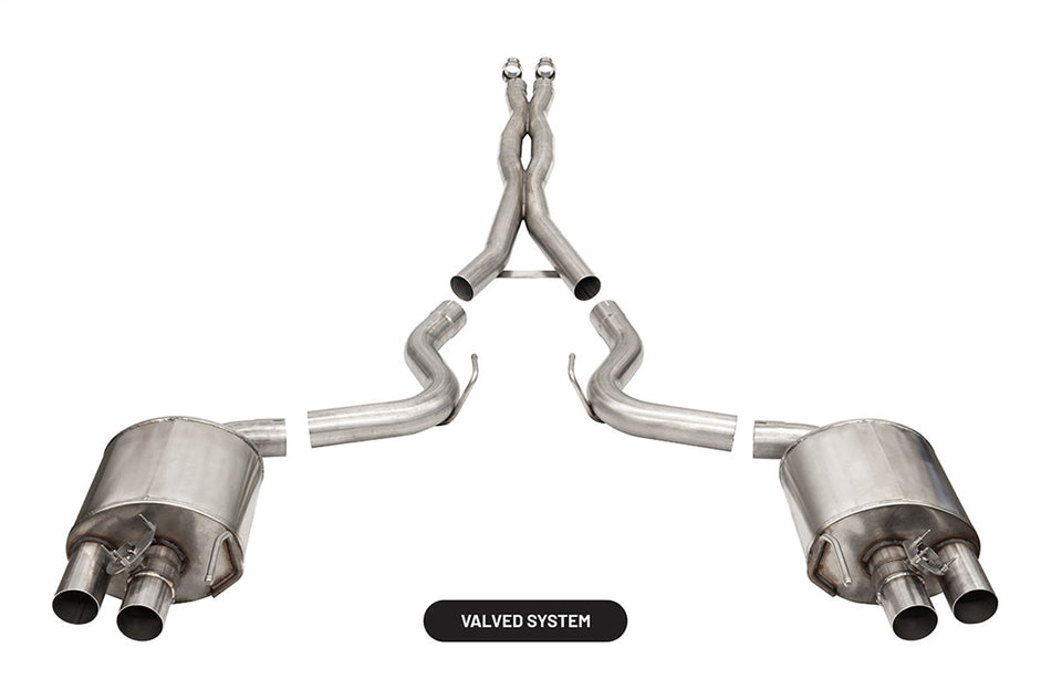 3.0in. 304 Stainless Steel Exhaust Dual Rear Exit Exhaust System With Active Val