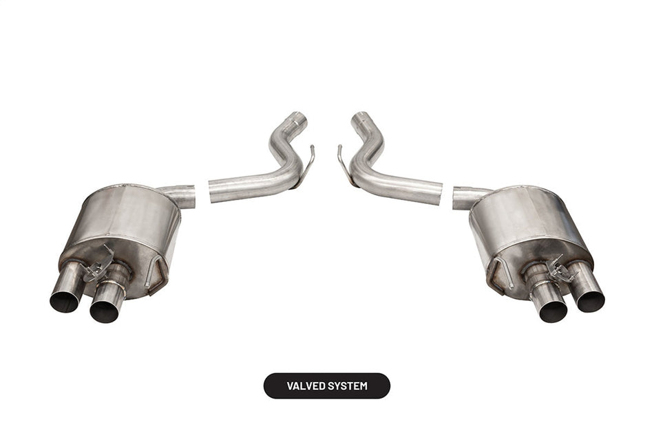 3.0in. 304 Stainless Steel Dual Rear Exit Axleback Exhaust System With Active Va