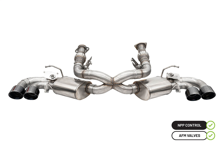 3.0in. Cat-Back 4 Valve Dual Rear Exit NPP Exhaust System With 4.5in. Polished P
