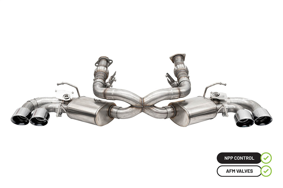 3.0in. Cat-Back 4 Valve Dual Rear Exit NPP Exhaust System With 4.5in. Polished P