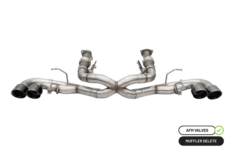 3.0in. Muffler Delete Cat-Back Exhaust System With AFM Valve And 4.5in. Black PV